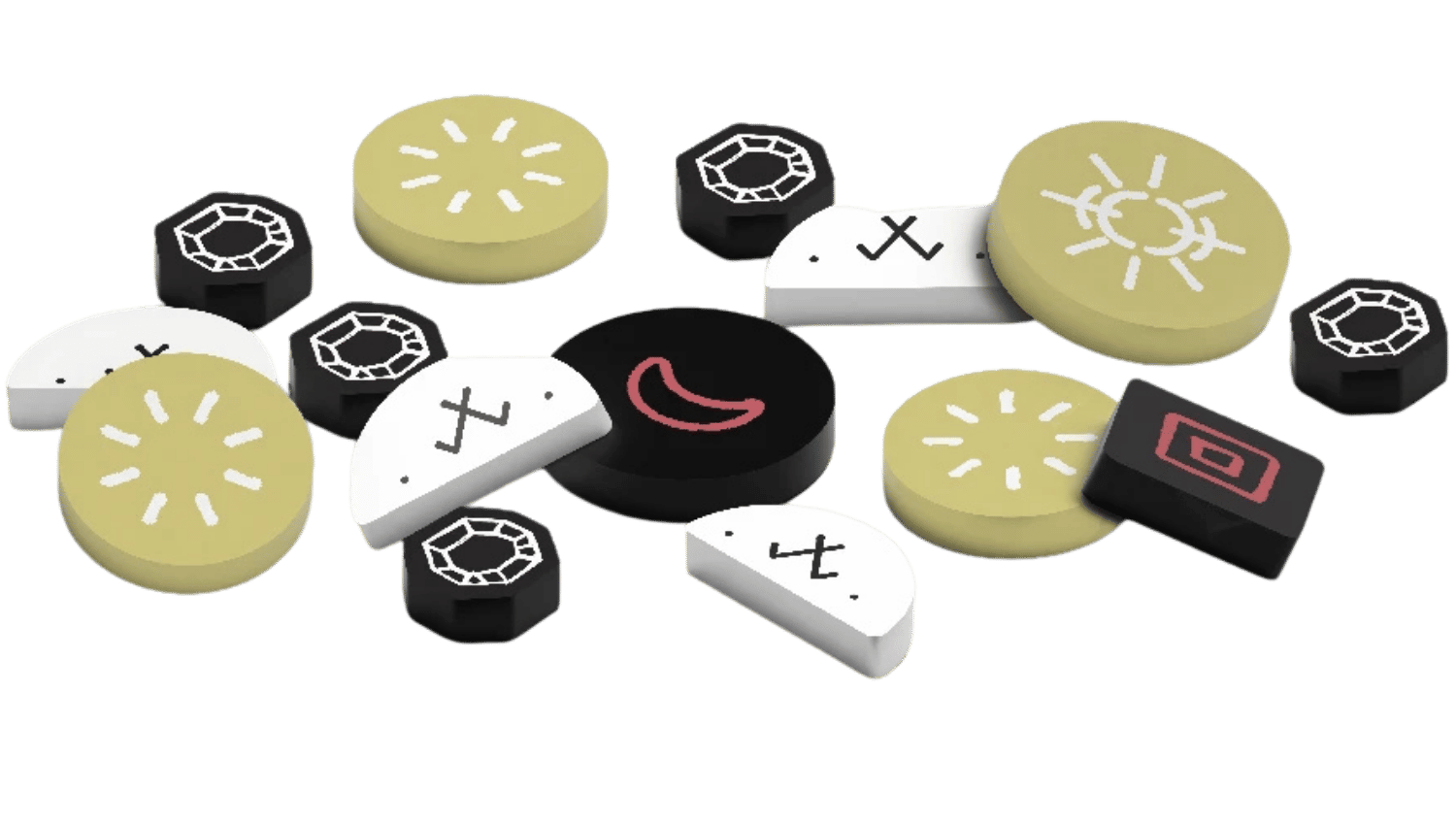 Dějiště: Divoký hvozd - Sada dřevěných žetonů (Storyfold: Wildwoods - Wooden Tokens)